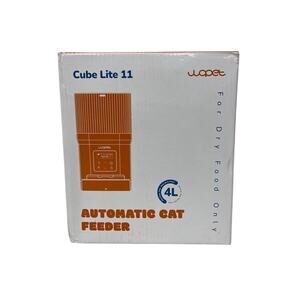 NIB WOpet Cube Lite 11 Automatic Pet Feeder 4L Food Capacity LCD Screen Black